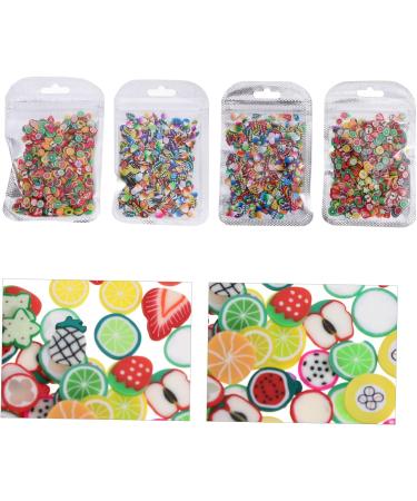 Ipetboom 4 Packs Nail Art Polymer Clay 3d Polymer Nail Slice Fruit Pattern Nail Decorations Fruit Slices Nail Art Diy Nail Decoration Fruit Nail Art Slice Suite Resin Manicure - Buy Online on GoSupps.com