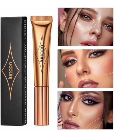Highlighter Stick Makeup Bronzer Stick With Cushion Applicator Makeup Blushh Highlighter Contour Glitter Matte Natural Brightening Face Makeup Smooth Creamy Matte Finish Liquid Stick For Women - Buy Online on GoSupps.com