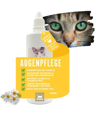 Eye drops cat - eye care cat - eye cleaner - tear stain remover cat dust dirt - cleaning & care tear stains - care with chamomile - cat care bends inflammation before 100ml