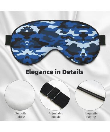 Buy Blue Camo Eye Mask - Soft Adjustable Comfortable Sleep Mask for Men & Women - International Shipping Available - Buy Online on GoSupps.com