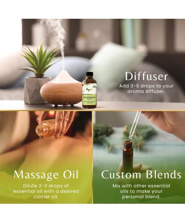 Lemongrass Essential Oil - Pure & Natural Therapeutic Grade | Premium Quality 4 Fl Oz for Diffusers - Buy Online on GoSupps.com