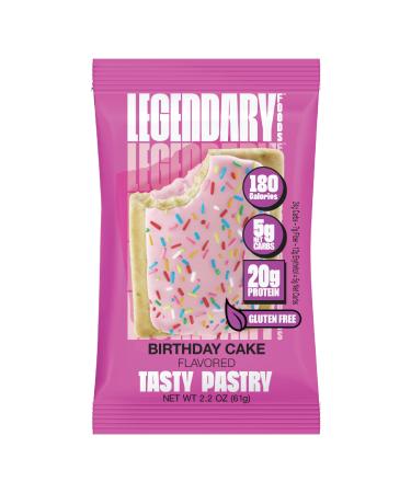 Legendary Foods 20 gr Protein Bar Alternative Tasty Pastry | Low Carb gluten free | Keto Friendly | No Sugar Added | High Protein Snacks | On-The-Go Breakfast | Keto Food - Birthday Cake (10-Pack) 10 Pack