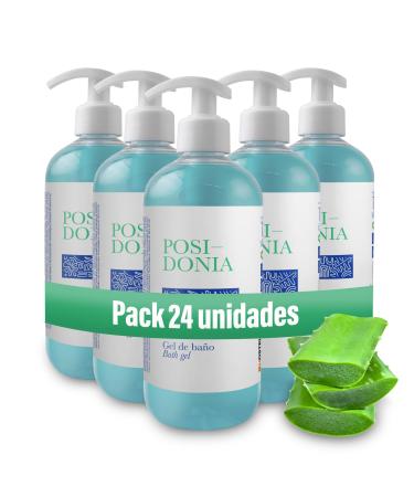 Hostelpak 24 units - Posidonia Collection Shower Gel with organic aloe vera 500 ml - Posidonia Amenities Hotel Collection