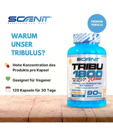 Buy Tribulus Terrestris 1800 mg - 90% Saponins - 120 Vegetable Capsules - Enhanced Performance & Vitality - Worldwide Shipping - Buy Online on GoSupps.com