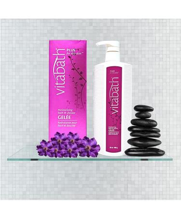 Vitabath Plus Moisturizing Shower Gel for Dry Skin - 32 oz Jasmine - Hydrating Body Cleanser with Replenishing Oils - Buy Online on GoSupps.com