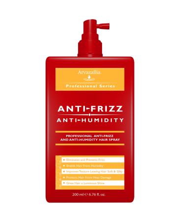 Arvazallia Antifrizz and Antihumidity Hair Spray - Professional Frizz Control Anti-humidity Heat Protectant and Shine Serum