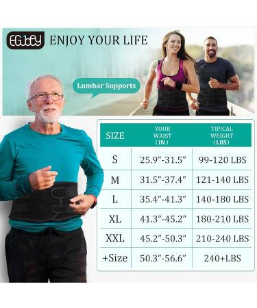 Back Brace for Men & Women - 3D Lumbar Pad for Lower Back Pain Relief Sciatica Herniated Disc Scoliosis - Breathable & Lightweight Support Belt - Black Large - Buy Online on GoSupps.com