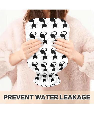 Hot Water Bottle 2L with Cover - Black Cat Design for Pain Relief & Winter Warmth - Buy Online on GoSupps.com