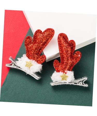 minkissy 2 Pairs Elk Sequin Barrette Reindeer Hair Pin Christmas Mini Headdress Xmas Costume Hair Clip Holiday Party Hair Clips for Kids Christmas Hairpin Gift Sequins Girl Fabric - Buy Online on GoSupps.com