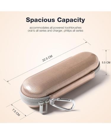 Electric Toothbrush Case - Rose Gold for Oral-B Philips Sonicare & Most Brands - Protect & Travel - Buy Online on GoSupps.com