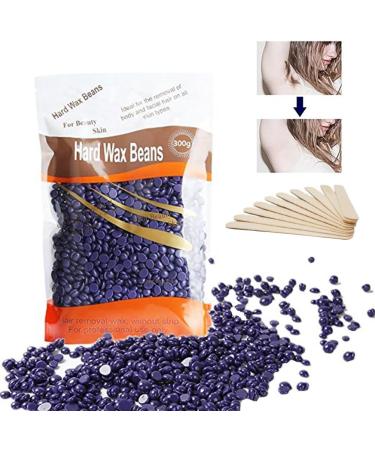Hair Removal Wax Beans Ultnice 300g - Intimate & Body Wax with 10 Wooden Sticks | Home Hair Removal (Purple) - Buy Online on GoSupps.com
