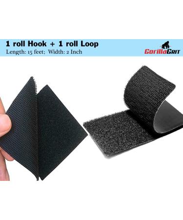 Self-Adhesive Hook and Loop Tape - 15ft x 2 inch Wide - Heavy Duty Sticky Back Tape Fastener Roll - 15ft x 2in - Buy Online on GoSupps.com