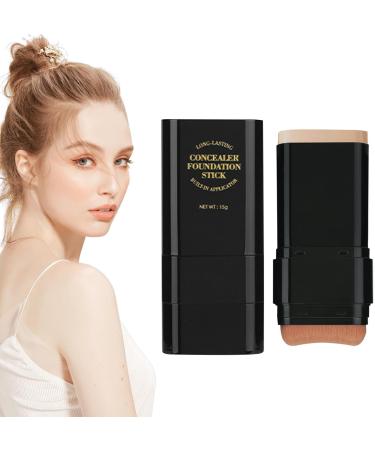  Lesunbak Full Coverage Foundation Stick | 15g Moisturizing Foundation for Women Dual-Headed Moisturizing Face Cream Concealer for Women - Buy Online on GoSupps.com