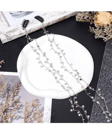 Arricraft Star Charms Hair Chains with Glass Rhinestone Clips - Bling Crystal Head Chain for Women - Buy Online on GoSupps.com
