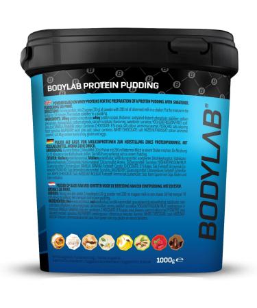 BODYLAB24 Protein Pudding White Chocolate 1000g - 25g Protein per Serving | Quick & Easy High-Protein Snack - Buy Online on GoSupps.com