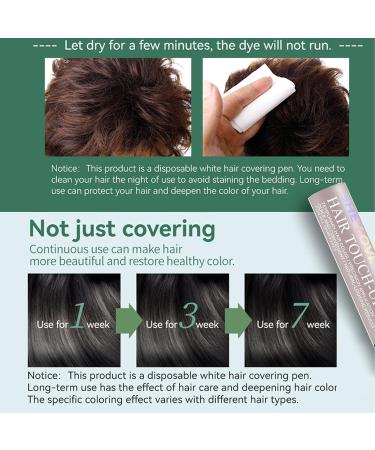 Root Touch Up Golden Brown Grey Hair Cover Up Beard Dye Hair Mascara Root Cover Up Semi Permanent Hair Dye Temporary Brush On Colour Waterproof Sweatproof Long-Lasting -3 Type Brushes(Gold Brown) light brown - Buy Online on GoSupps.com