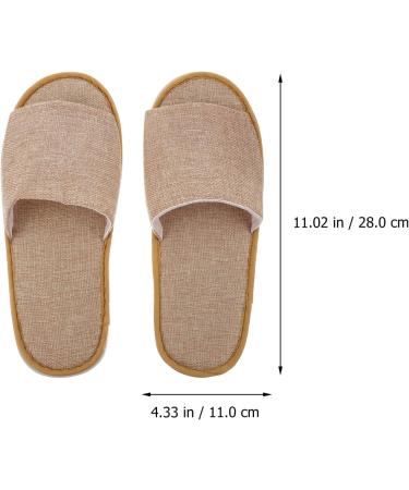 6 Pairs Non-Slip Cotton & Linen Slippers for Men | Disposable Indoor House Shoes - Buy Online on GoSupps.com