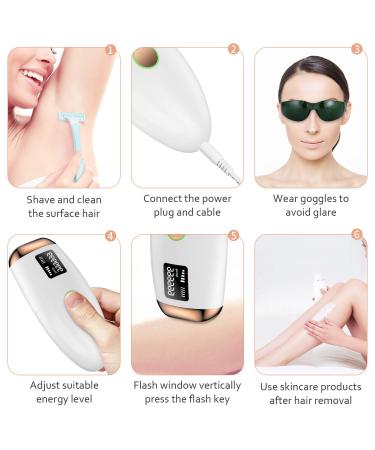 At-Home IPL Hair Removal Device | Painless Laser Hair Removal for Women and Men | 99,999 Flashes | Facial, Legs, Arms, Armpits, Whole Body Treatment | White - Buy Online on GoSupps.com