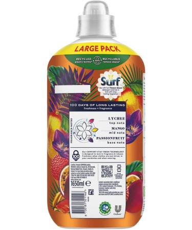 Comfort Creation Concentrated Fabric Conditioner with 100 Days of Long-Lasting Fragrance and Softness Intense Liquid Fabric Softener 55 Washes 1.65L (Passion Bloom Buy 4) - Buy Online on GoSupps.com