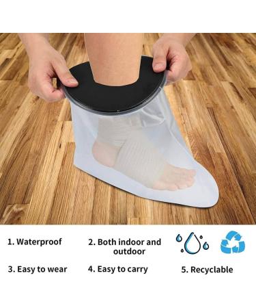 Kikolufy 2X Waterproof Cast Cover Leg for Adult Ankle Shower Bath Watertight Foot Protector Wounds for Swimming Bath Accessories - Buy Online on GoSupps.com