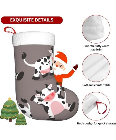 Cute Cartoon Cow Christmas Socks - Velvet Holiday Socks for New Year | One Size - Buy Online on GoSupps.com