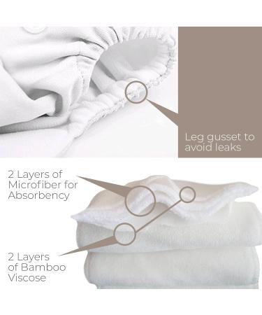 Nora's Nursery 7 Pack Cloth Diapers with Bamboo Inserts & Wet Bag - Ballet Slippers - Eco-Friendly Baby Diapers for International Shipping - Buy Online on GoSupps.com
