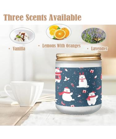 Vanilla Scented Candles | Aromatherapy Jar Candles 7 oz | Perfect Gift Set for Women - Birthday & Christmas with Polar Bear Design - Buy Online on GoSupps.com