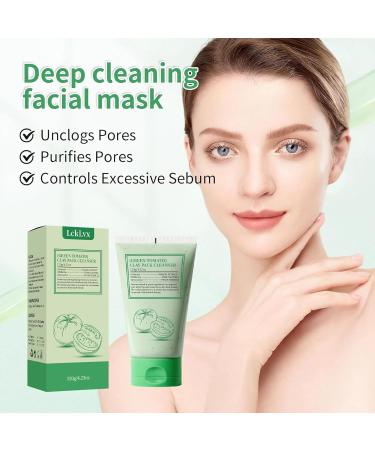 Green Tomato Clay Mask - Korean Deep Cleansing Exfoliation for Pore Purifying & Sebum Control - 1PC - Buy Online on GoSupps.com