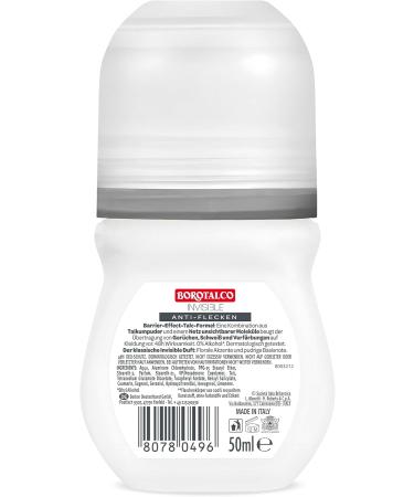  Borotalco Borotalco Roll-On Invisible Deodorant 6 x 50 ml 48 hour protection against bad odours and sweat stains thanks to the Barrier-Effect-Talc formula 0% alcohol - Buy Online on GoSupps.com