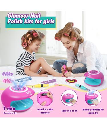 Kids Nail Polish Set for Girls - Non-Toxic Nail Art Kit & Spa Toys Ages 6-12 | Perfect Birthday Gifts for Creative Fun - Buy Online on GoSupps.com