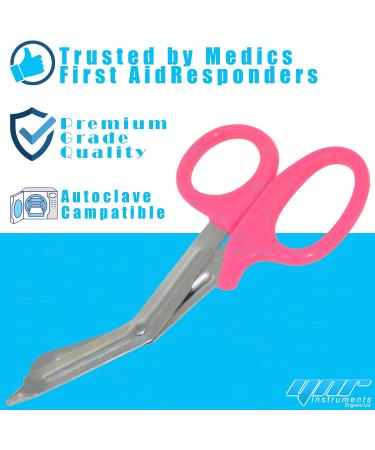 YNR 7.5 Pink Paramedic Trauma Shears - CE Certified Medical Scissors for Nurses, EMT, Fire Rescue - Utility Bandage Shears for First Aid and Emergency Response - Buy Online on GoSupps.com