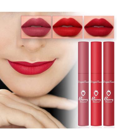 3Pcs Matte Lipgloss Set - Long-Lasting Wear, Non-Stick Cup, Waterproof Makeup - Perfect Gift for Women and Girls - Buy Online on GoSupps.com
