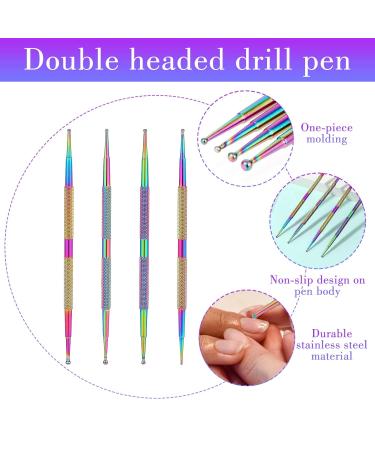 Jeffdad 4-Piece Dotting Pen Set - Professional Stainless Steel Nail Art Tools for DIY Decoration - Buy Online on GoSupps.com