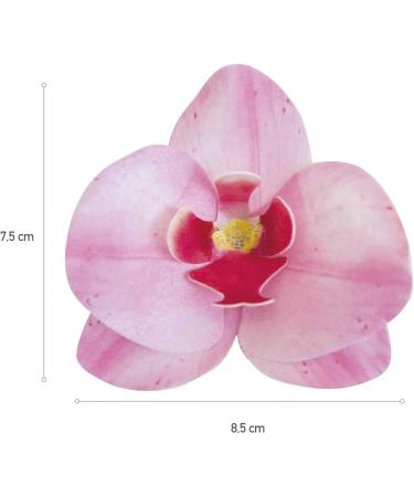 Dekora 126066 Orchids Cake Decoration - 10 Edible Pink Flowers (7.5-8.5 cm) | Perfect for Cakes | International Shipping - Buy Online on GoSupps.com