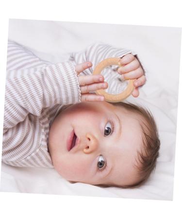 Ibasenice 18 PC Wooden Baby Accessories | Natural Wood Molar Rings & Teething Toys for Newborns - Buy Online on GoSupps.com