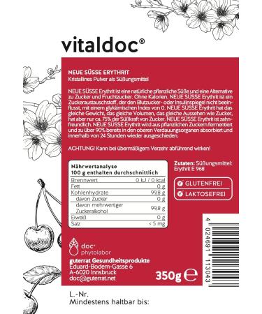 Live healthy Healthy & Life New zoete erythritol 350g - Buy Online on GoSupps.com