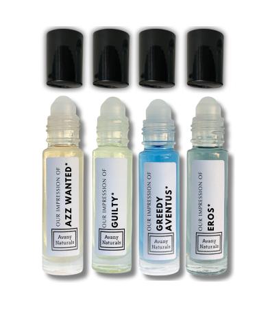 Replicant Cologne For Men - Mini Perfume Set Fragrance Body Oil Sample Cologne for Men Roller Perfume Man Perfume 4 Pc (Masculine Set)