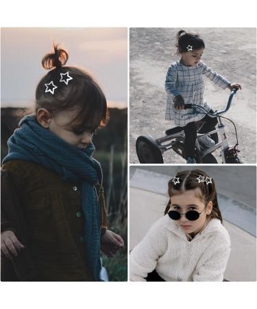 Star Hair Clips 20 Pieces Small Metal Snap Hair Clips Hair Barrettes Hair Accessories Silver - Buy Online on GoSupps.com