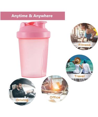 KANGSIT 400ml Protein Shaker Bottle with Stainless Steel Mixing Ball - Pink, BPA-free & Leakproof Flip-On Lid - Buy Online on GoSupps.com
