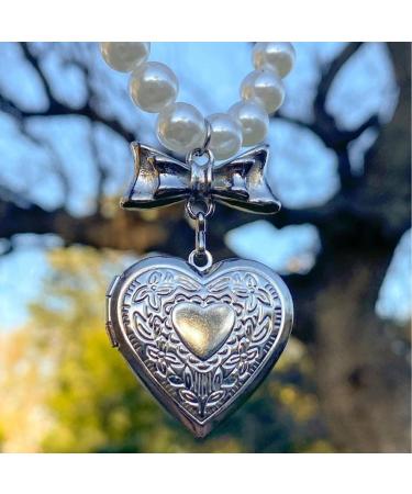 Oralgos Vintage Heart Loop Necklace - Fashionable Collarbone Chain & Pearl Choker | Statement Jewelry for Every Occasion - Buy Online on GoSupps.com