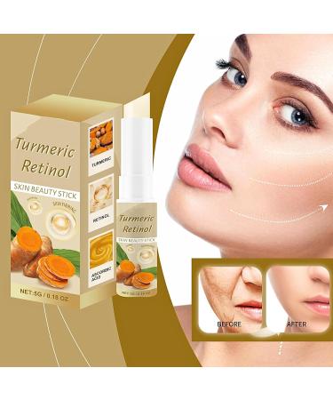 Wrinkle Multi Balm Stick Turmeric Retinol Face Stick Turmeric Cream Stick Anti Wrinkles Face Moisturiser Balm Stick for Eye/Neck/Face Care Reduce Fine Lines Brighten Skin Tone Skin Firming - Buy Online on GoSupps.com