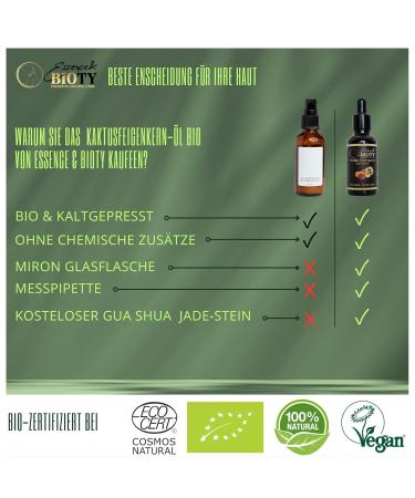 Organic Cactus Core Oil 100% Pure - Anti-Aging Face Hair & Nail Care | 30ml + Free Jade Gua Sha Massage Tool - Buy Online on GoSupps.com