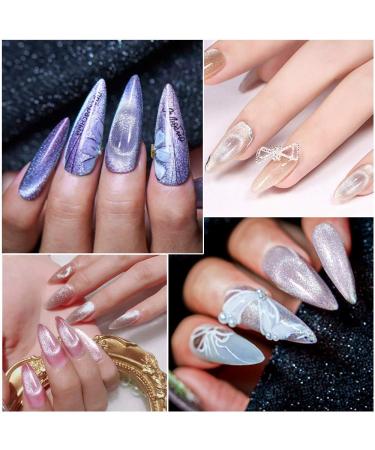 MIZHSE Crystal Cat Eye Gel Nail Polish Set with Cat Eye Gel, Glitter, and 2 Magnet Sticks - Sparkle and Shine with this UV LED Nail Art Gift Set - Buy Online on GoSupps.com