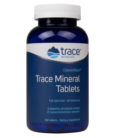 CONCENTRACE Trace Mineral Tablets 300 tab. PH Buffer, Magnesium, Ionic, Vegan, Gluten Free, Hydration, Electrolytes. - Buy Online on GoSupps.com