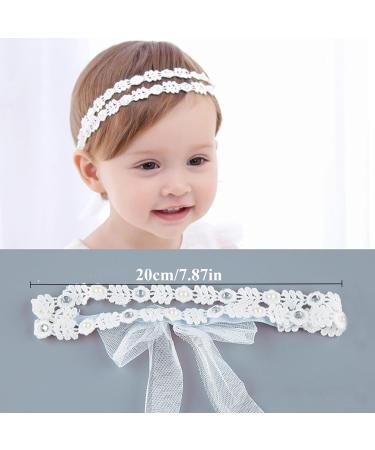 Wisebom 2 Pcs Baby Girls Flower Headbands Soft Elastic Hair Accessories for Newborns & Infants - Buy Online on GoSupps.com