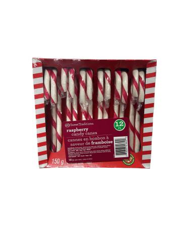 raspberry candy canes 12 canes 150g premium quality