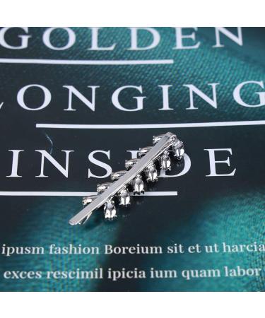 Inilbran Vintage Rhinestone Hair Clip Silver Crystal Wedding Hair Barrettes Vintage Crystal Leaf Hairpin Barrette Bling Cz Hair Pins Hairclip Decorative Bobby Pins Crystal Wedding Headpieces - Buy Online on GoSupps.com