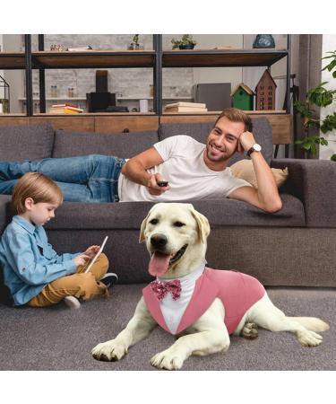 Kuoser Dog Smoking Suit & Bandana Set | Pet Formal Clothing for Weddings Halloween & Birthdays | S-XXL Red Bean Paste - Buy Online on GoSupps.com