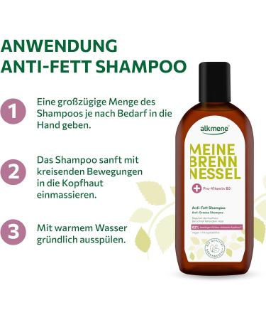 Alkmene alkmene Nettle Shampoo for Oily Hair 250ml - Vegan shampoo for oily scalps reduces rapid re-greasing - oily roots - Buy Online on GoSupps.com