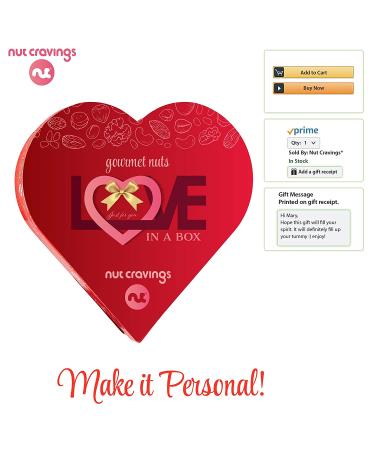 Love in a Box Gourmet Nuts Gift Basket - Heart Shaped Arrangement (2 LB) | Healthy Food Bouquet Platter for Birthday, Kosher Snack Tray for Adults - 6 Assortments | Ultimate Care Package for Men and Women - Buy Online on GoSupps.com